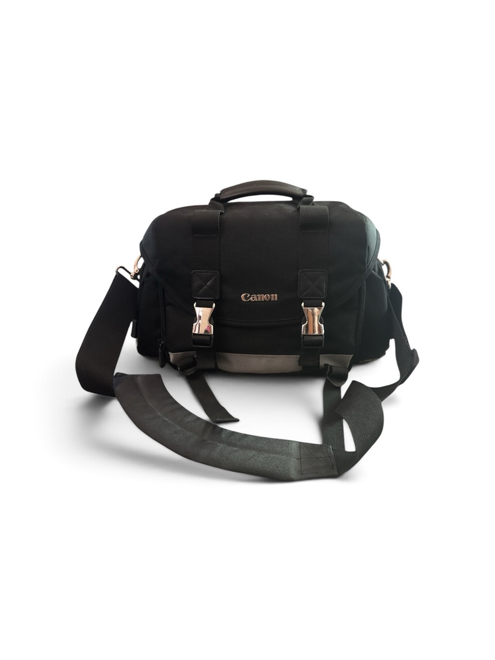 Canon Black Compact Messenger Camera Bag with Shoulder Strap Photography Case